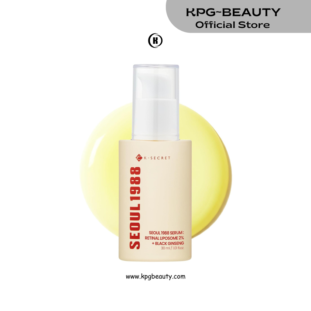 K-SECRET SEOUL 1988 Retinal Serum – Formulated with Advanced Retinal Liposome 2% and 58% Black Ginseng Extract | Fine Lines and Skin Texture Care Serum | Korean Skincare, 30ml IAM FROM