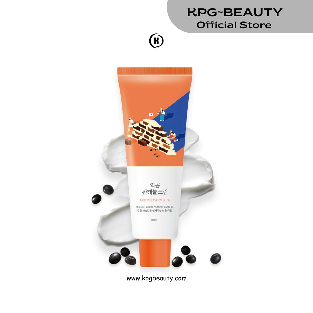ROUND LAB Soybean Panthenol Cream 2.71 Fl Oz, 120-Hour Deep Hydration and Skin Barrier Repair Moisturizer with Nano Niosome Panthenol, Improves Rough Texture, Locks in Moisture, Korean Skincare Round Lab