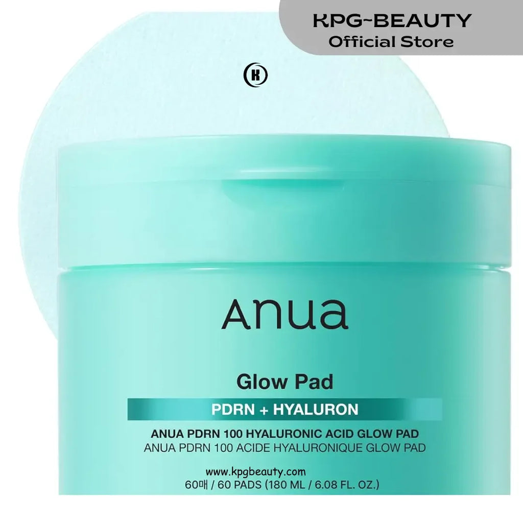 Anua PDRN 100 Hyaluronic Acid Glow Pad, Glow-Plumping Korean Face Care for Daily Skincare & Makeup Prep, Dual-Sided TonerPad for Radiant Skin & Deep Hydration (180ml, 60 Pads) KPG BEAUTY Anua