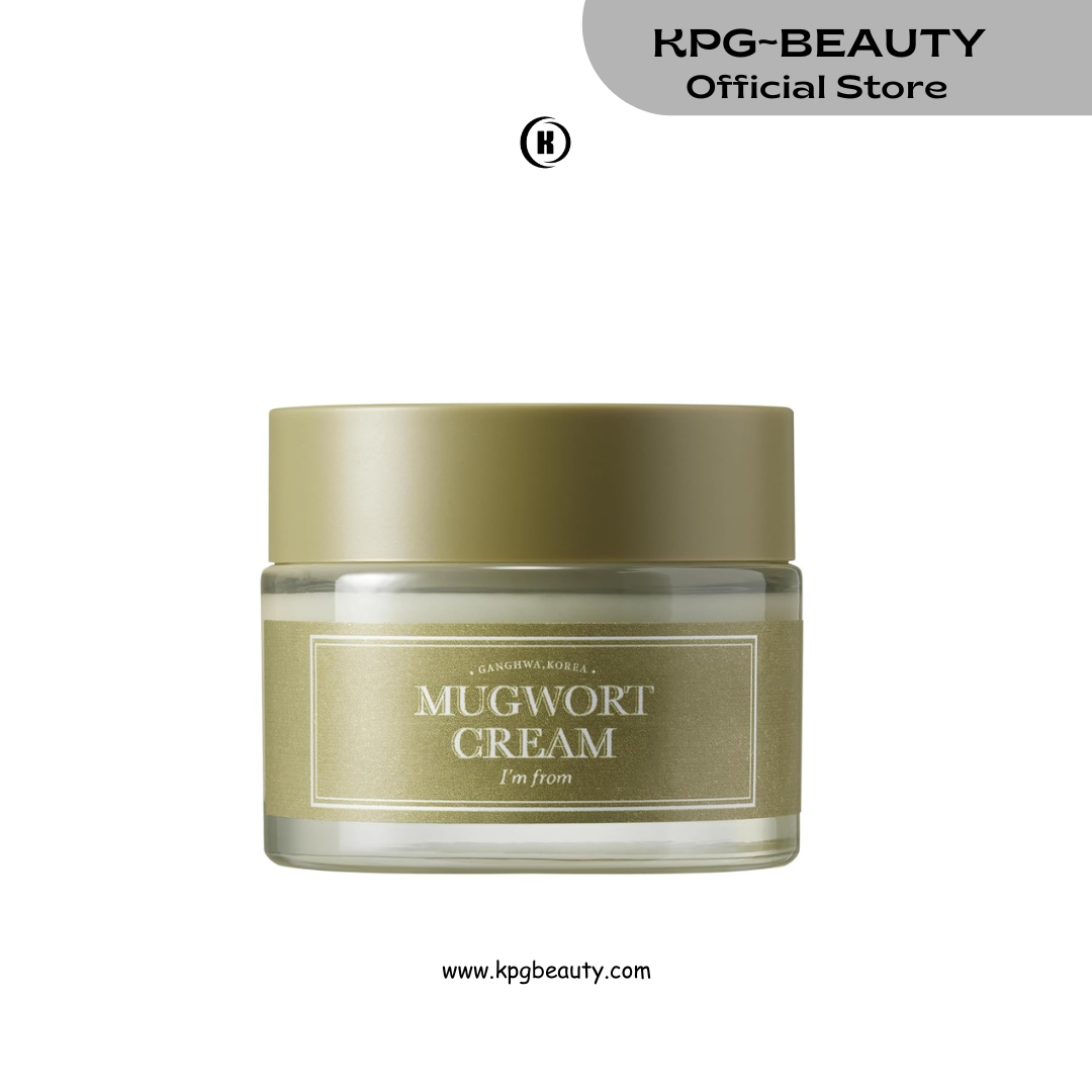 I'm from Mugwort Cream, For all skin type, 1.69 fl oz | Moisturizer with 73.55% Mugwort Extract, Soothing, Calming, Redness Relief with Sebum control IAM FROM
