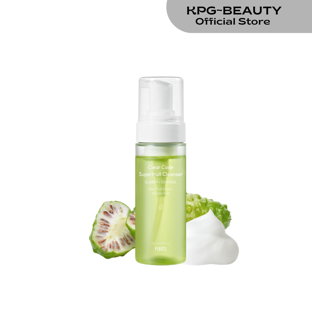 PURITO Clear Code Superfruit Cleanser 150ml / 5.07 fl. oz., Next Generation Clarifying Solution with Noni Fruit Extract, Non-Irritating, Vegan, Cruelty-Free, Suitable for Sensitive Skin, Korean Skincare Purito Seoul