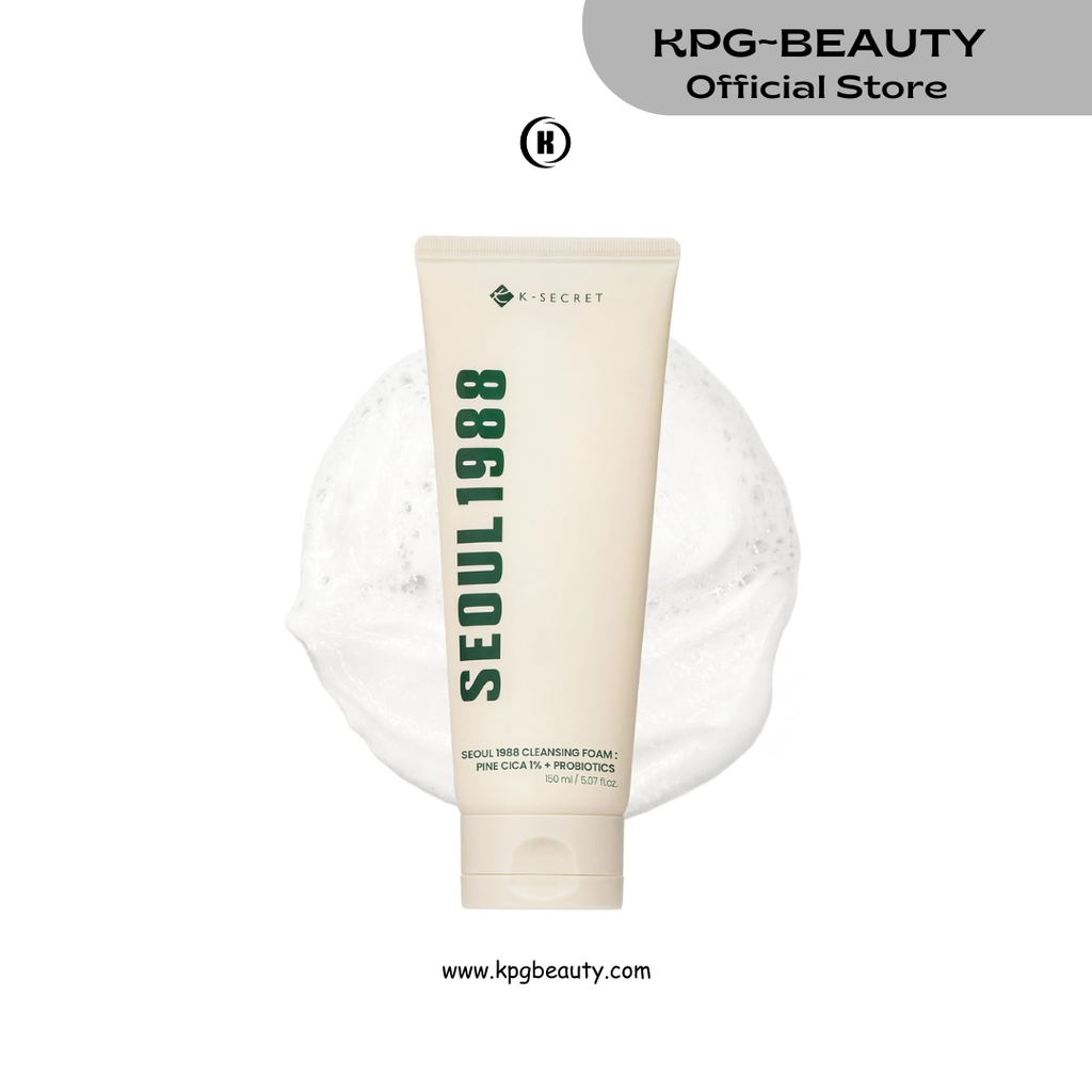K-SECRET SEOUL 1988 Cica Cleansing Foam – Deep Pore Cleansing & Soothing Care | Daily Facial Cleanser for Sensitive Skin | Korean Skincare, 150ml KSecret
