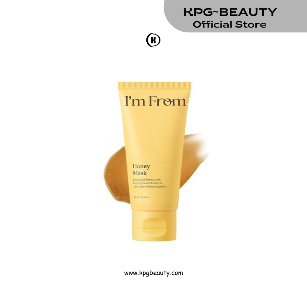 I'm from Honey Mask, Deep Nourishing Wash-Off Mask with Natural Honey, Glass & Dewy Glow, Long-Lasting Hydration, Korean Skin Care 70ml IAM FROM