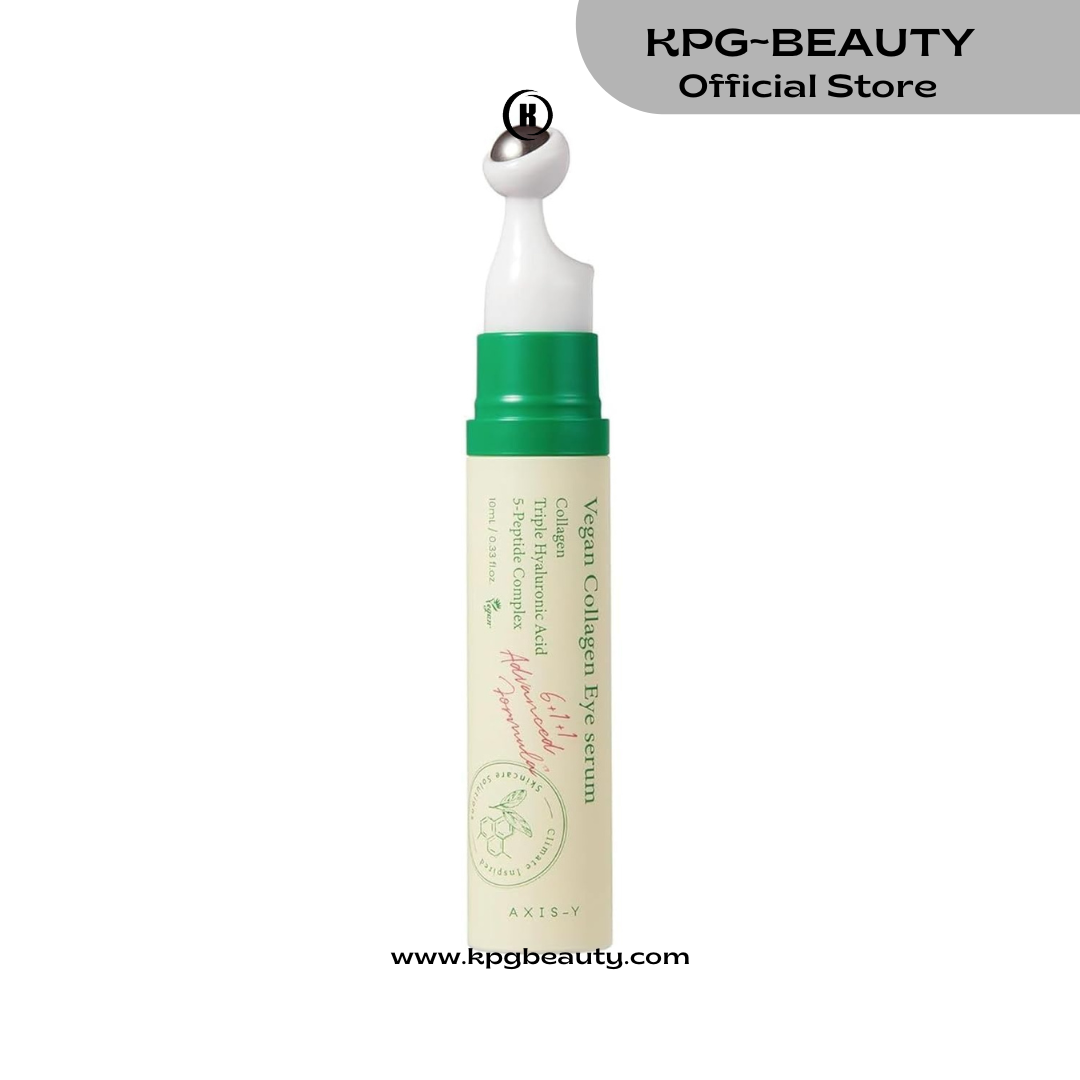 AXIS-Y Vegan Collagen Eye Serum - K Beauty Triple Hyaluronic Acid & Peptide Collagen Serum Improve Skin Elasticity, Reduce Fine Lines & Dark Circles - Vegan Korean Skin Care Eye Cream