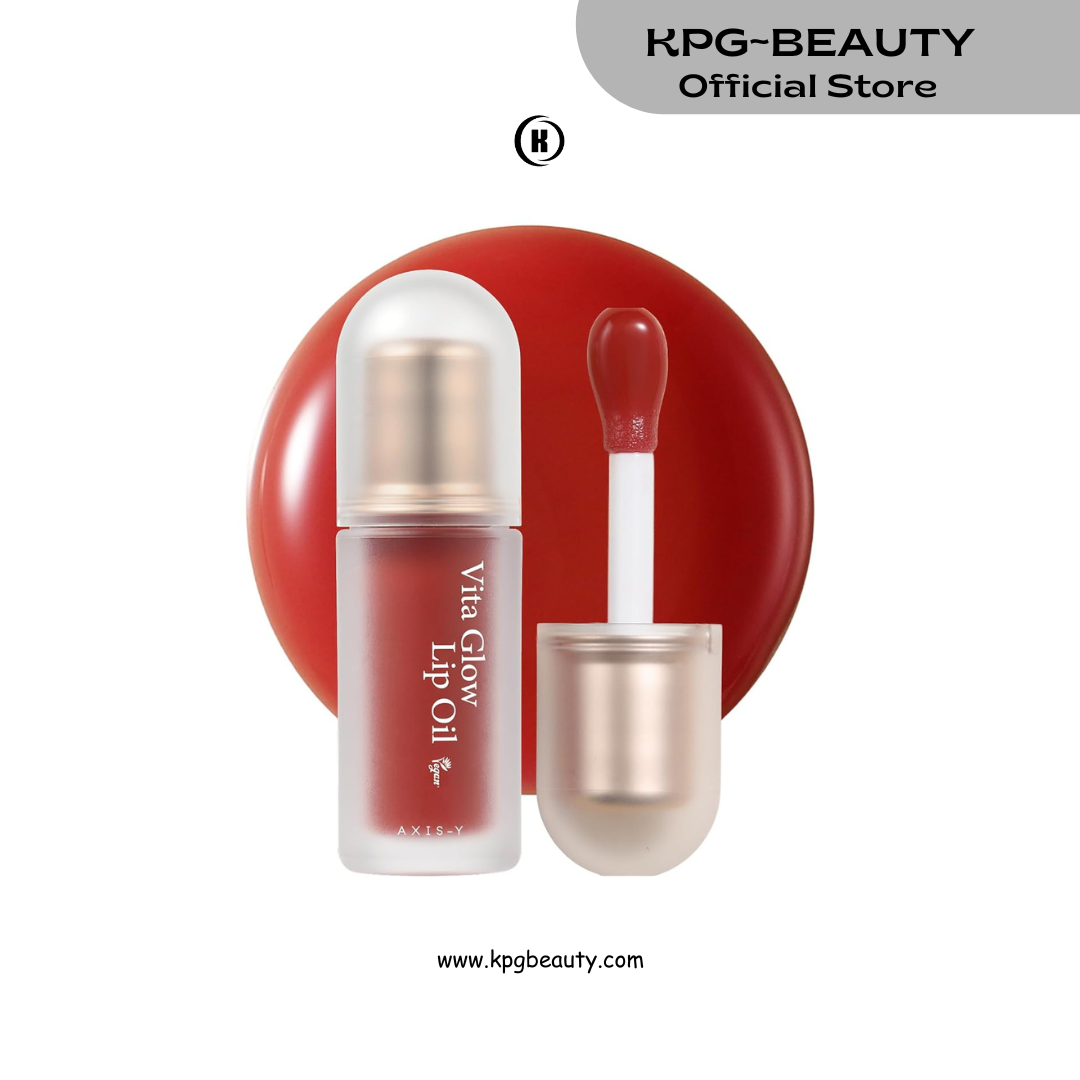 AXIS-Y Vita Glow Lip Oil - Nourishing Tinted Lip Gloss with Vitamin E & Ceramide - Long-Lasting Non-Sticky Formula for Dry Lips - Vegan K-Beauty Lip Treatment - 0.13 fl. oz. (Chilled Berry) AXIS-Y