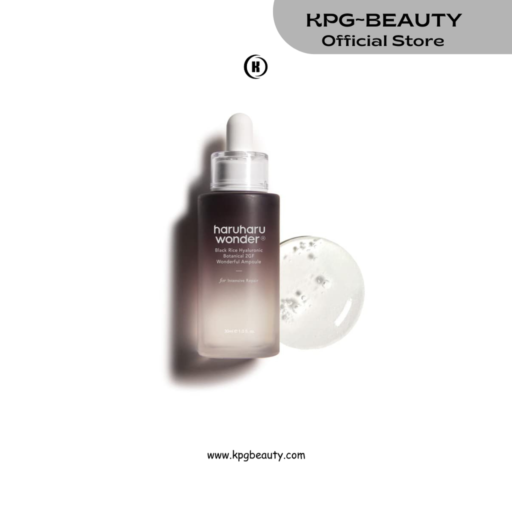 Haruharu Wonder Black Rice Botanical 2GF Ampoule 1 fl.oz / 30ml | Facial Serum, EGF Serum, Anti-Aging Serum, Wrinkle Care | Cruelty Free, EWG-Green HARUHARU WONDER