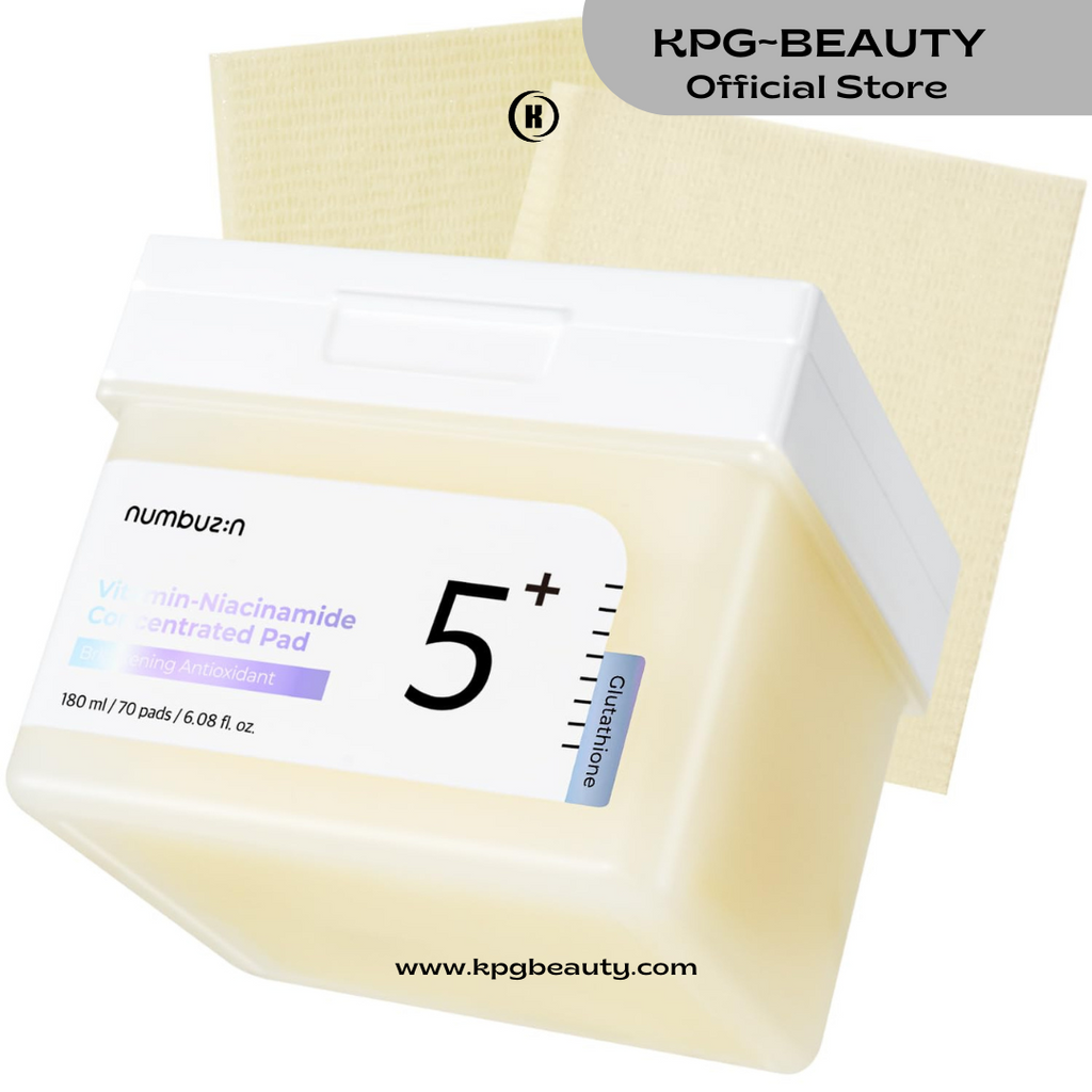 numbuzin No.5 Toner Pads | Vitamin-Niacinamide Concentrated Pad | Double-Sided | Glutathione, Niacinamide, PHA & LHA | Exfoliation, Hyperpigmentation Care | 70 Pads/180 ml