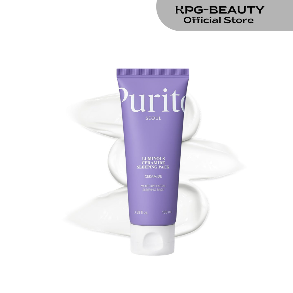 PURITO Luminous Ceramide Sleeping Pack | Overnight Recovery Cream with Five Ceramides for Dry & Sensitive Skin | Ceramide, Hydration Lock | Vegan & Cruelty-Free, Korean Skincare, 100mL Purito Seoul