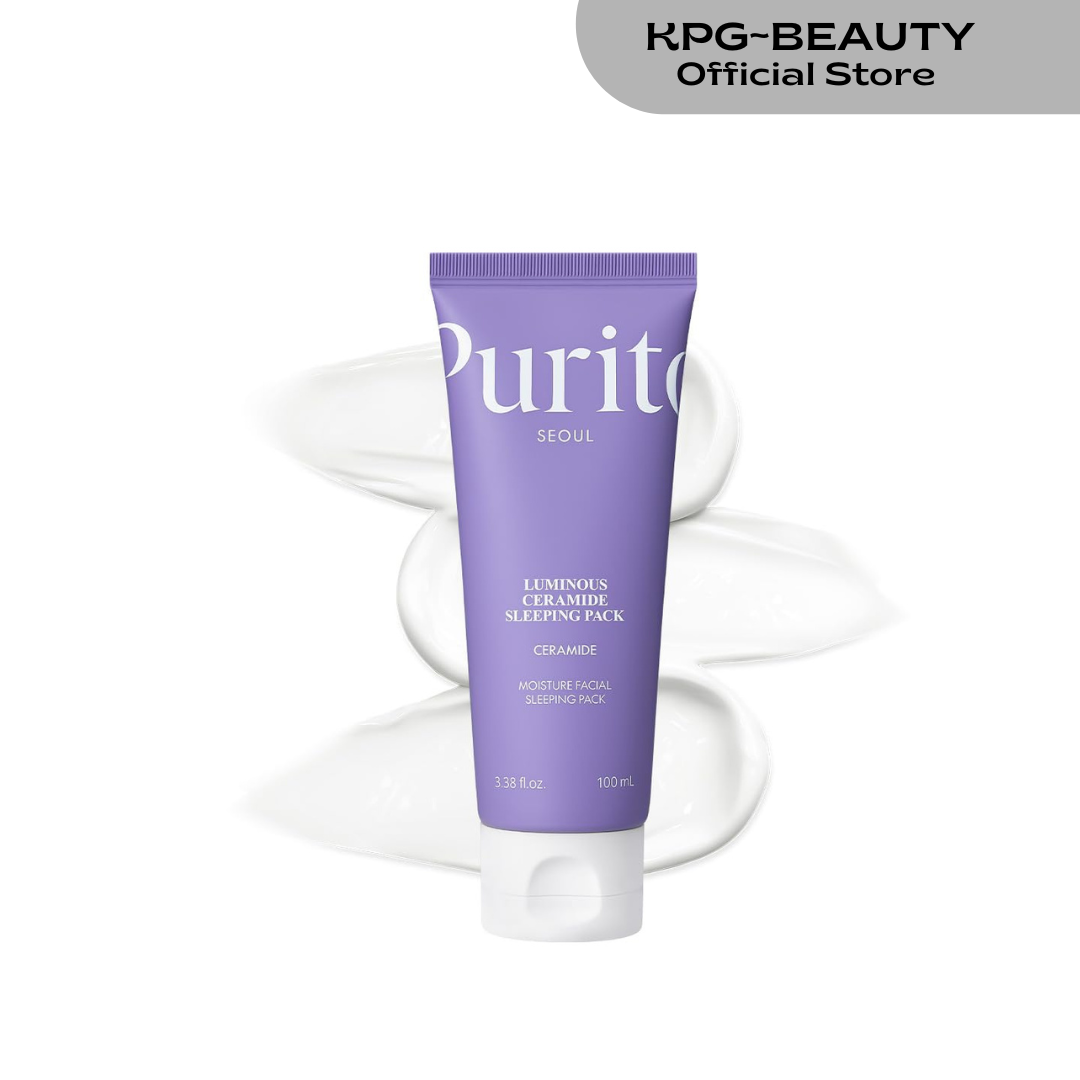 PURITO Luminous Ceramide Sleeping Pack | Overnight Recovery Cream with Five Ceramides for Dry & Sensitive Skin | Ceramide, Hydration Lock | Vegan & Cruelty-Free, Korean Skincare, 100mL Purito Seoul