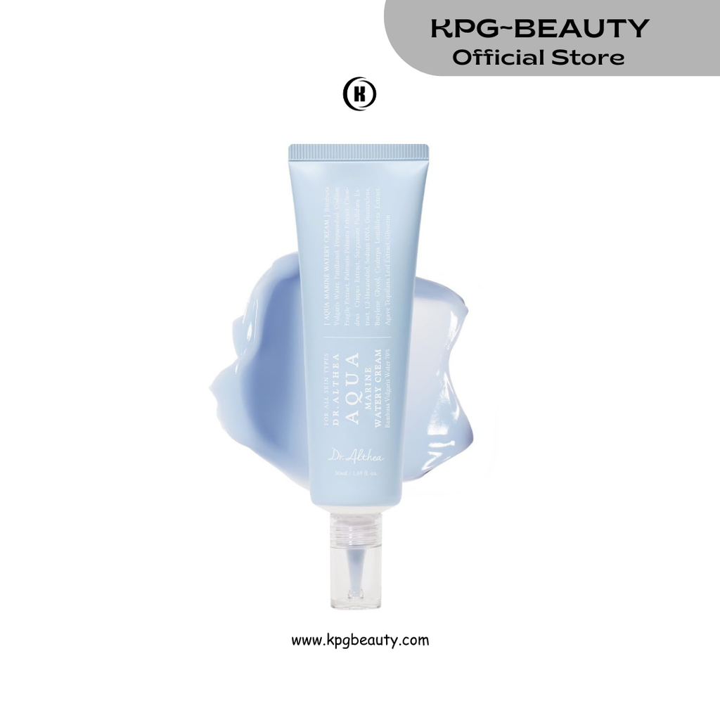 Dr.Althea Aqua Marine Watery Cream | Daily Face Moisturizer for All Skin Types | Deep Hydration Face Cream with Hyaluronic Acid | Vegan Korean Skincare, 50ml Dr Althea
