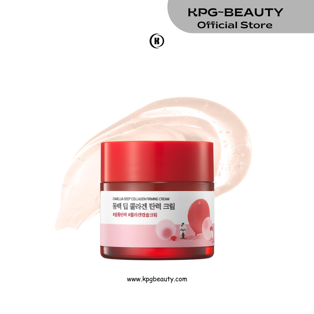 ROUND LAB Camellia Deep Collagen Firming Cream 1.69 Fl Oz, Elasticity-Enhancing Face Moisturizer with Multi-Collagen for Long-lasting Hydration, Smooth and Firm Skin, Pore Tightening, Korean Skincare Round Lab