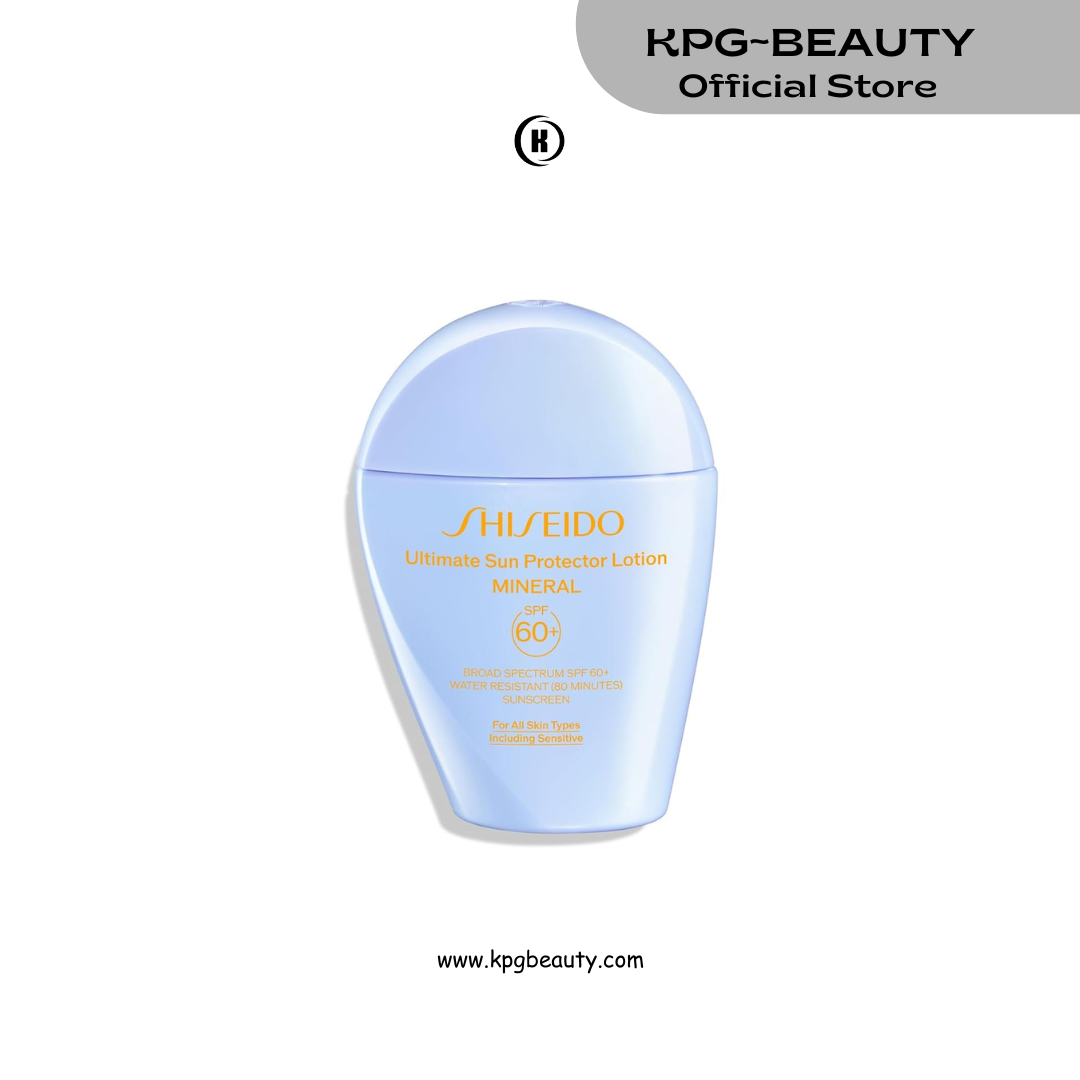 Shiseido Ultimate Sun Protector Lotion Mineral SPF 60+ - Sheer, Broad-Spectrum Sunscreen for Face & Body - Visibly Improves Fine Lines, Smoothness & Skin Tone - Fragrance Free, All Skin Types Shiseido