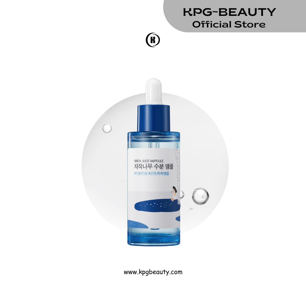 ROUND LAB Birch Juice Moisturizing Ampoule 1.69 Fl Oz, 7-Second Hydration Absorption, 72-hour long-lasting moisture, Watery Texture for Layering, Face Moisturizer for Sensitive Skin, Korean Skincare Round Lab