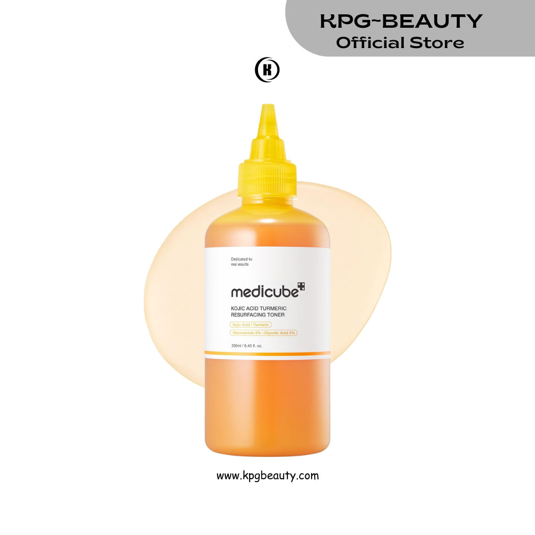 medicube Kojic Acid Turmeric Smoothing Toner for Face & Body | Lightweight Toner for Balancing Uneven Skin Tone & Texture | Niacinamide, Glycolic Acid for Clear Glass Skin | 8.45 fl.oz Medicube