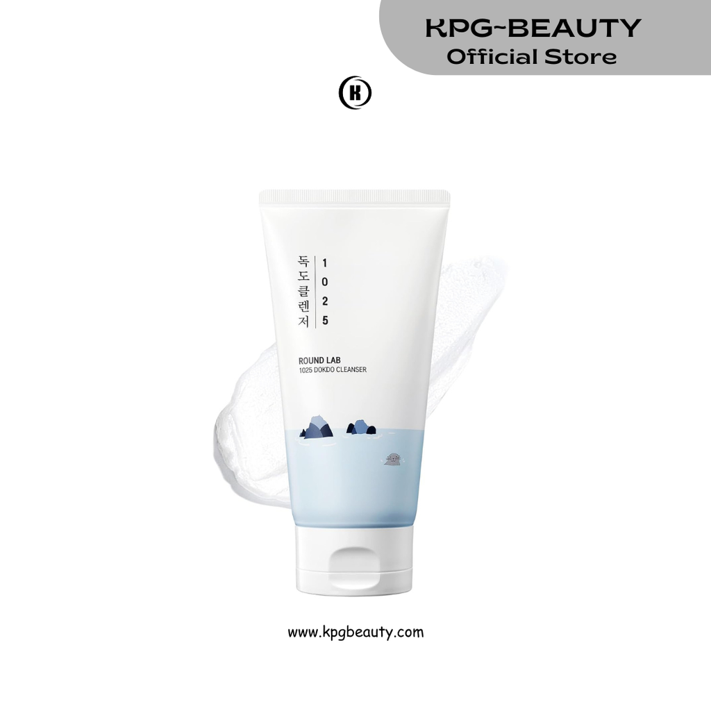 ROUND LAB 1025 Dokdo Cleanser 5.07 Fl Oz, Low pH Facial Cleanser for Sensitive Skin, Rich Soft Bubbles for Deep Cleansing and Makeup Removal, Hydrating Face Wash with Deep Sea Water, Korean Skin Care Round Lab