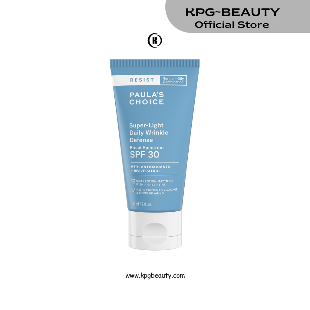 Paula's Choice RESIST Super-Light Daily Wrinkle Defense Mineral Sunscreen, SPF 30 Face Sunscreen for Oily Skin, Matte Tinted Face Moisturizer, UVA/UVB Protection, Fragrance-Free 60ML Paula’s Choice