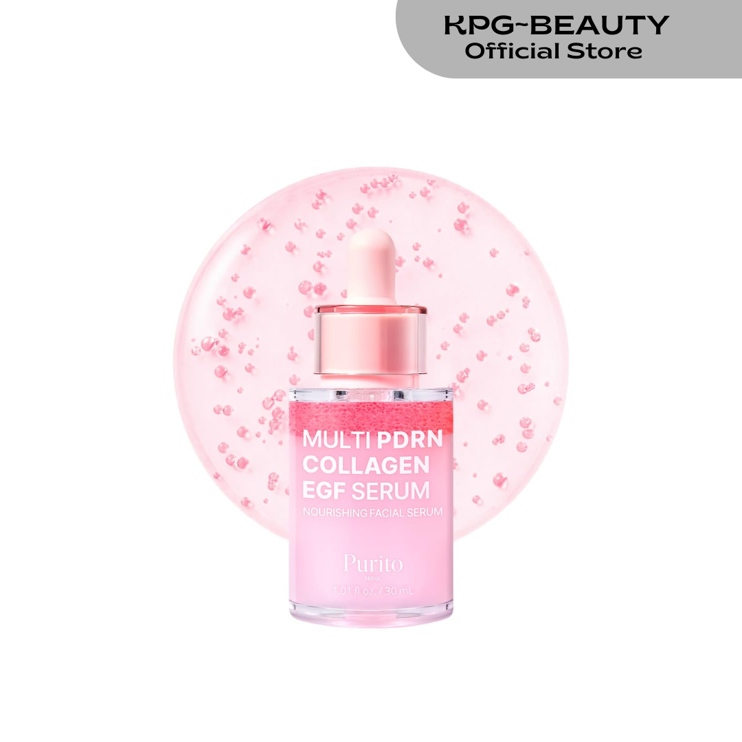 PURITO Multi PDRN + Collagen + EGF Revitalizing Facial Serum | for Glass Skin, Radiance, Elasticity & Hydration | 99% Pure PDRN Complex, Firming & Brightening Booster | Korean Skincare Purito Seoul