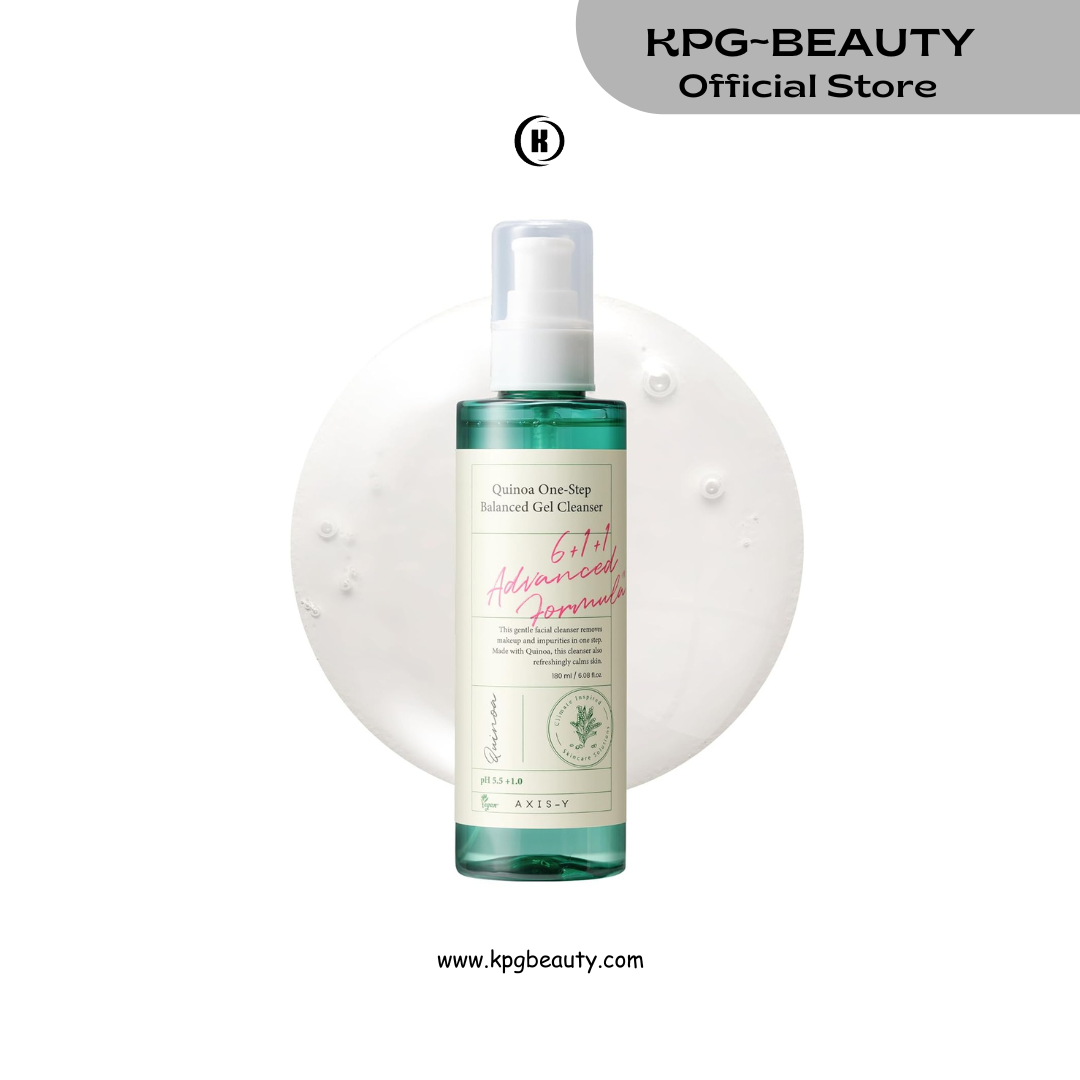 AXIS-Y Quinoa One Step Balanced Gel Cleanser - Deep Hydrating Makeup Remover Facial Cleansing Gel - Vegan Korean Skin Care Face Wash for All Skin Types (6.08 fl. oz.) AXIS-Y