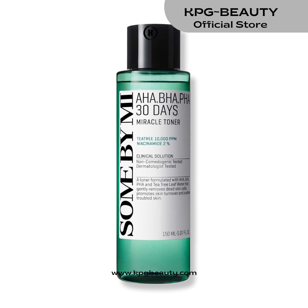 SOME BY MI AHA BHA PHA 30 Days Miracle Toner – 5.07oz, 150ml – Korean Salicylic Acid Exfoliating Face Toner for All Skin Types – Daily Pore Care & Oil Control with 2% Niacinamide – Korean Skin Care