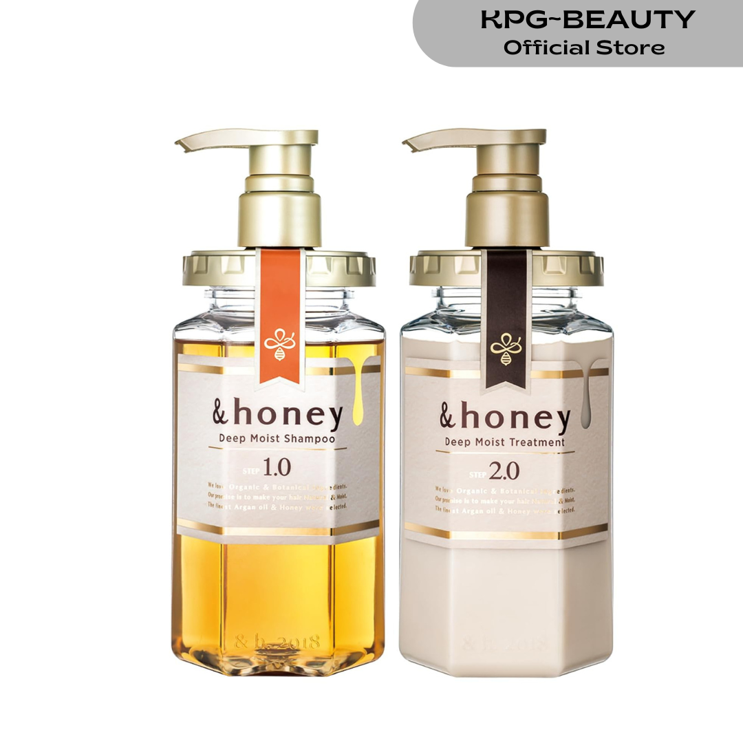 &honey Deep Moist Shampoo & Conditioner Set 440ml + 450g KPG BEAUTY &honey