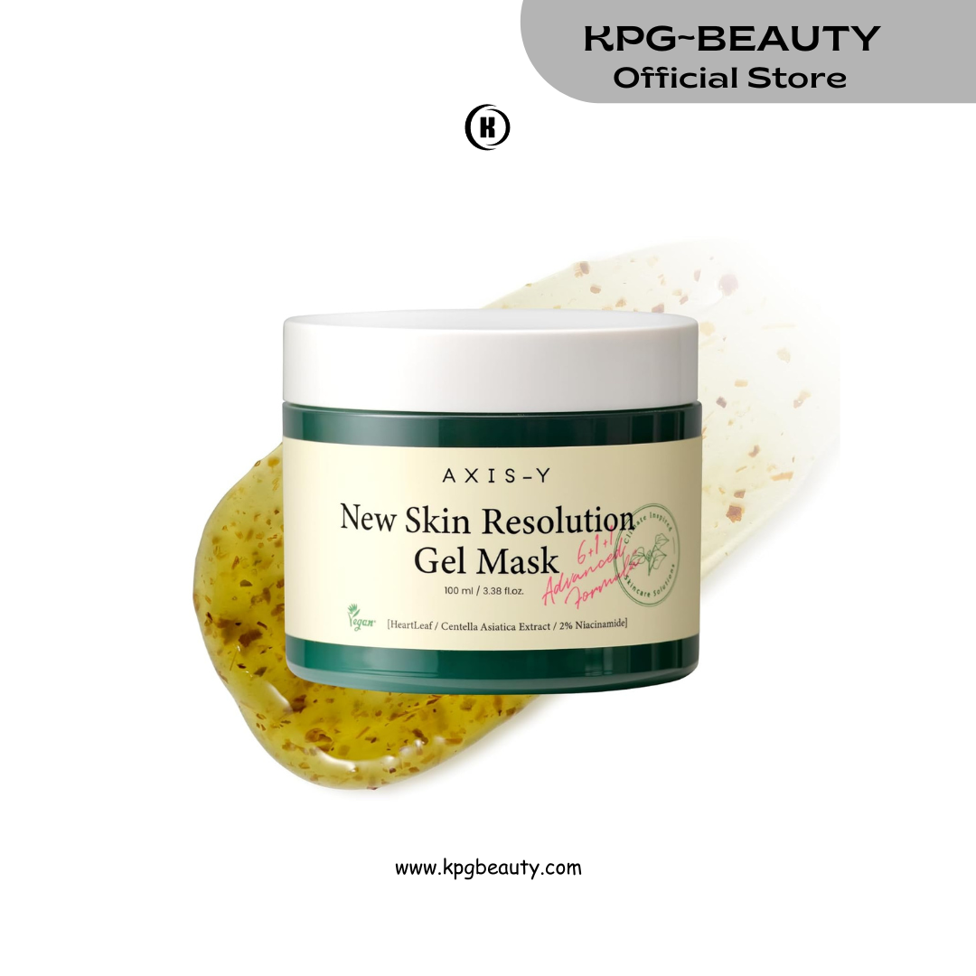 AXIS-Y New Skin Resolution Gel Mask Mugwort with 2% Niacinamide - Spot Treatment for Face, Barrier Repair & Brightening - Vegan Korean Skin Care Face Mask (3.38 fl. oz.) AXIS-Y