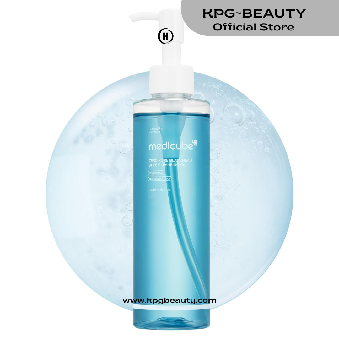 medicube Zero Pore Blackhead Deep Cleansing Oil | Makeup Remover for all skin types, Daily Moisture Facial Cleanser, Low-Irritation | Korean Skin Care (205ml / 6.93 fl.oz)