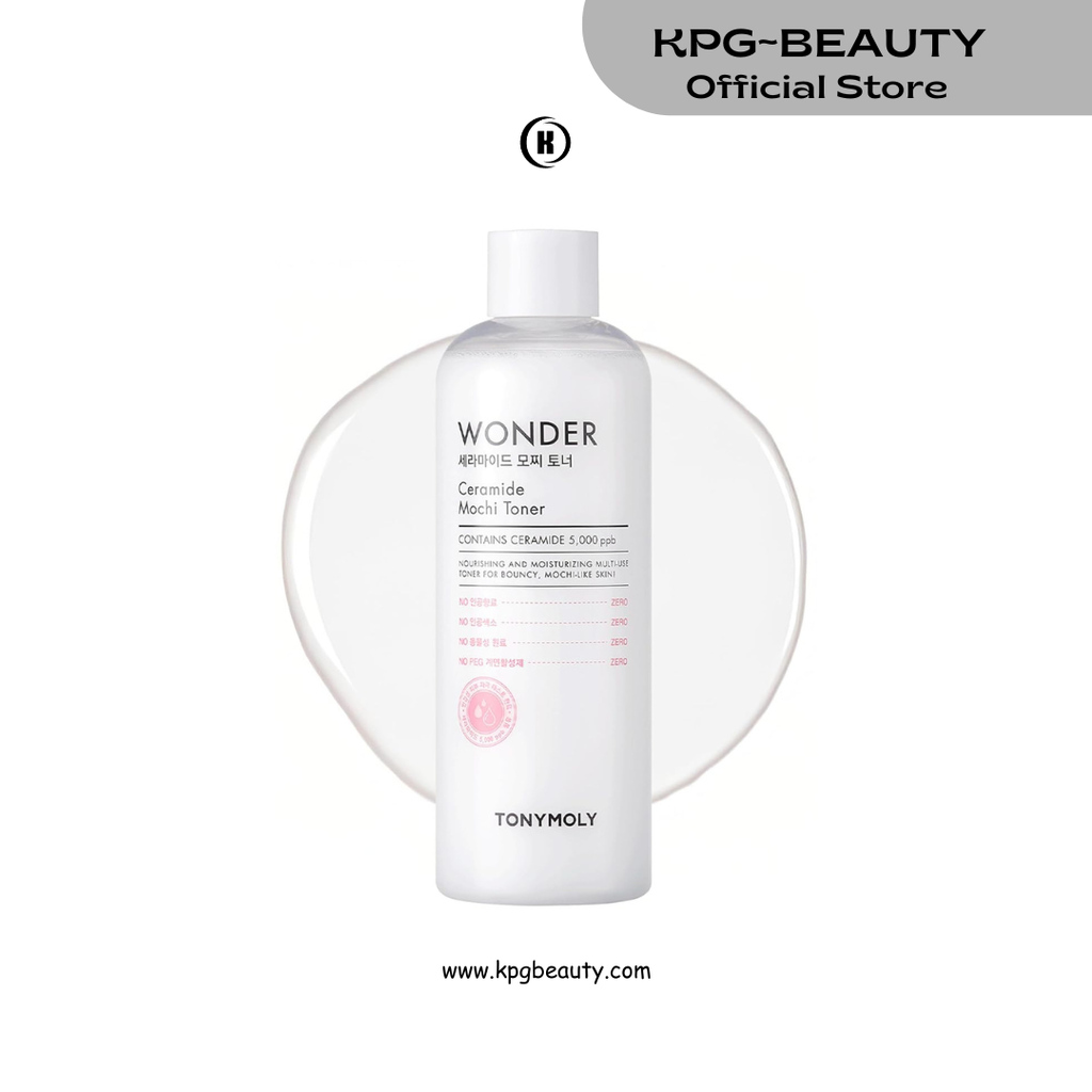 TONYMOLY Wonder Ceramide Mochi Milky Toner – 5,000 ppb Ceramide Barrier Repair Toner for Dry & Sensitive Skin – Hydrating Korean Glass Skin Essence, 16.9 fl oz / 500ml Value Size TonyMoly