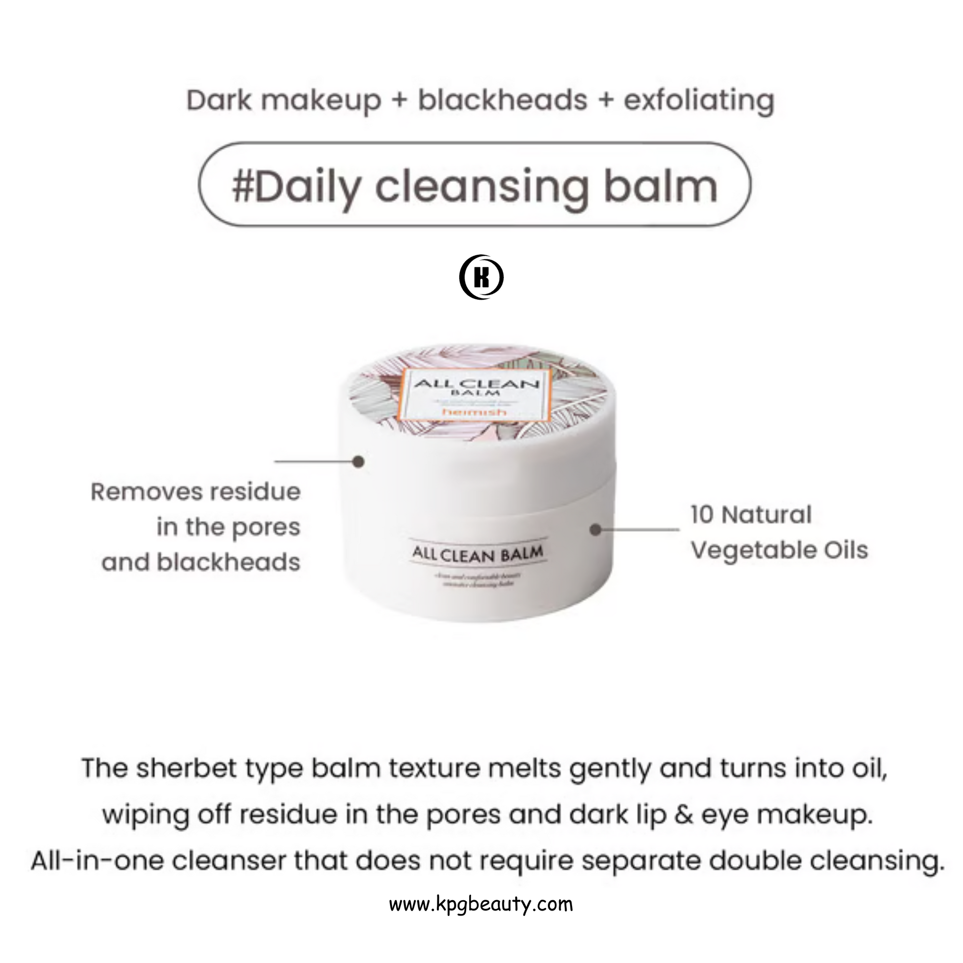 HEIMISH All Clean Balm - Cleansing Balm, Waterproof Makeup Remover, Face Cleanser, Oil Based Cleanser, Korean Skincare with Natural Aroma Oil, Vegan, For All Skin Types, 4.0fl.oz/120ml