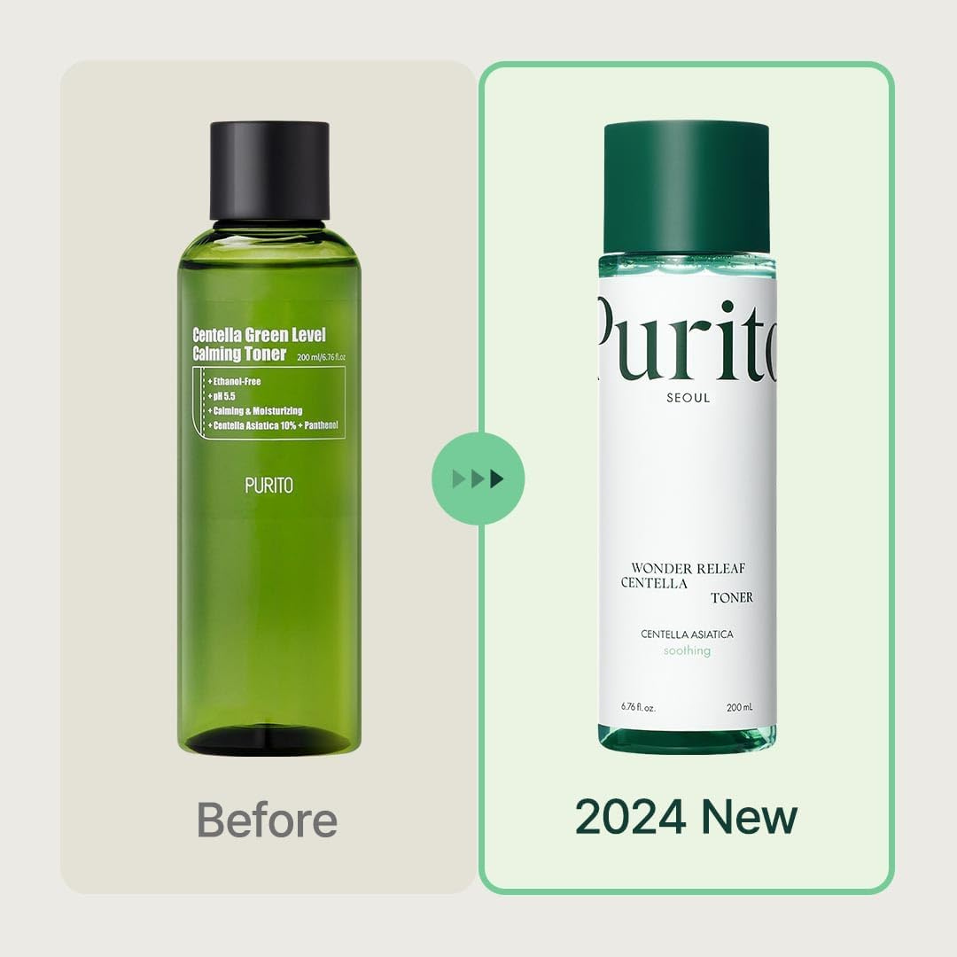 PURITO Centella Toner, 200ml 6.76 fl.oz, Korean Centella, Soothing, Hydration, Alcohol-Free Facial Toner for face, K-Beauty, Korean Skin Care Purito Seoul