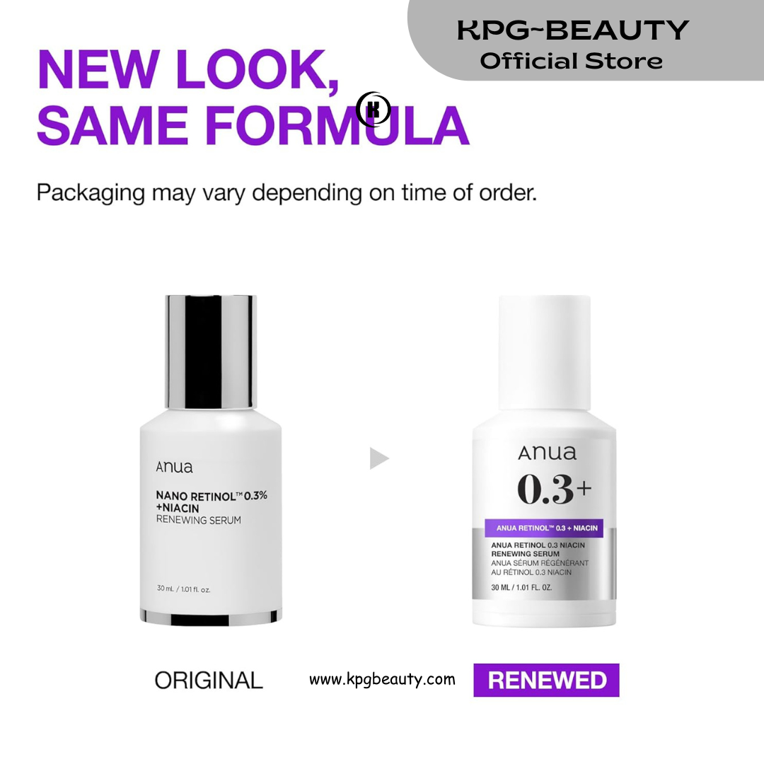Anua Retinol Serum for Anti-Aging, Textured skin | 0.3% Retinol, 5% Niacinamide, 20+Soothing Ingredients Gentle for Beginner 30ml KPG BEAUTY