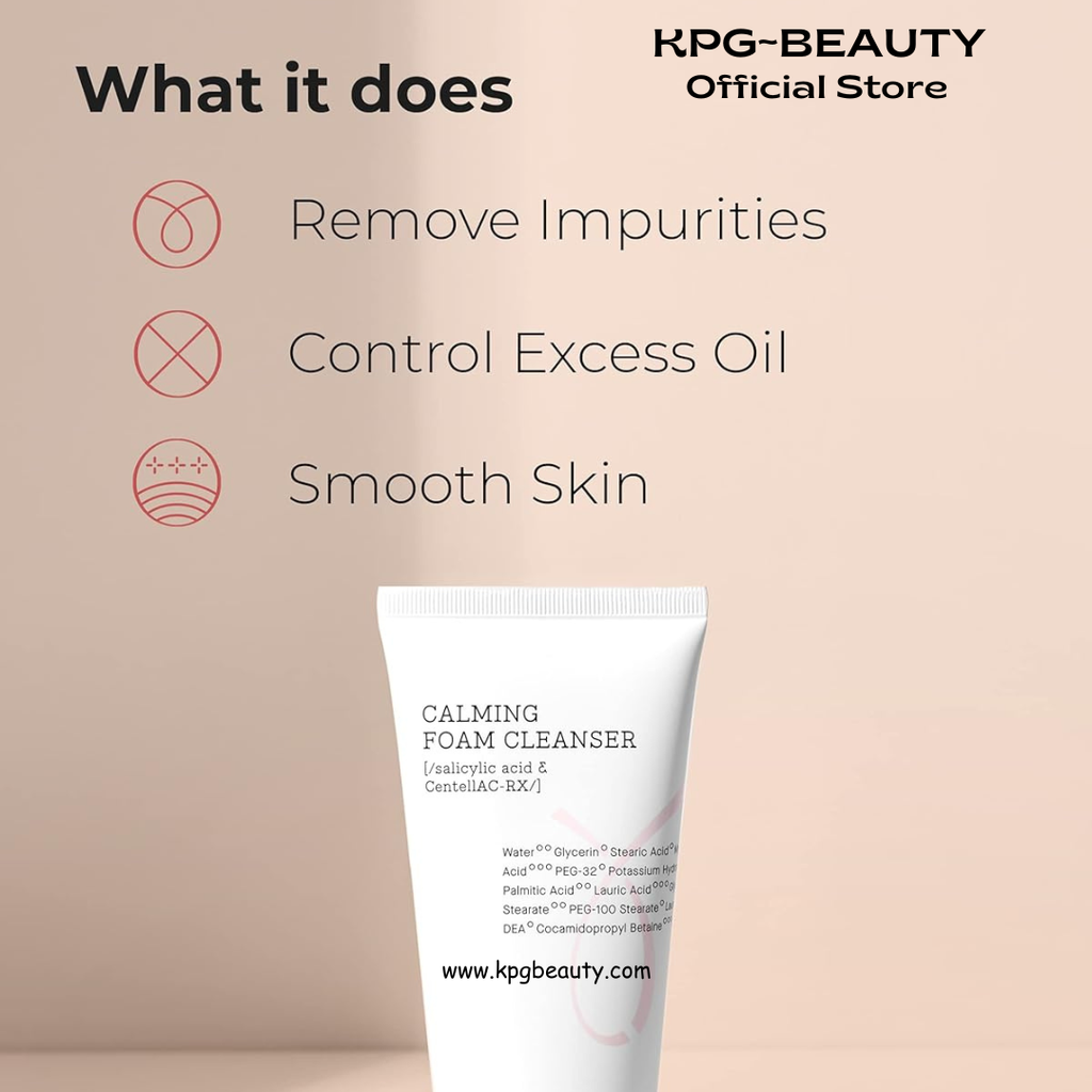 COSRX AC Collection Calming Foam Cleanser, 150ml / 5.07 fl.oz | Salicylic Acid Acne Cleanser | Animal Testing Free, Paraben Free, Korean Skin Care COSRX
