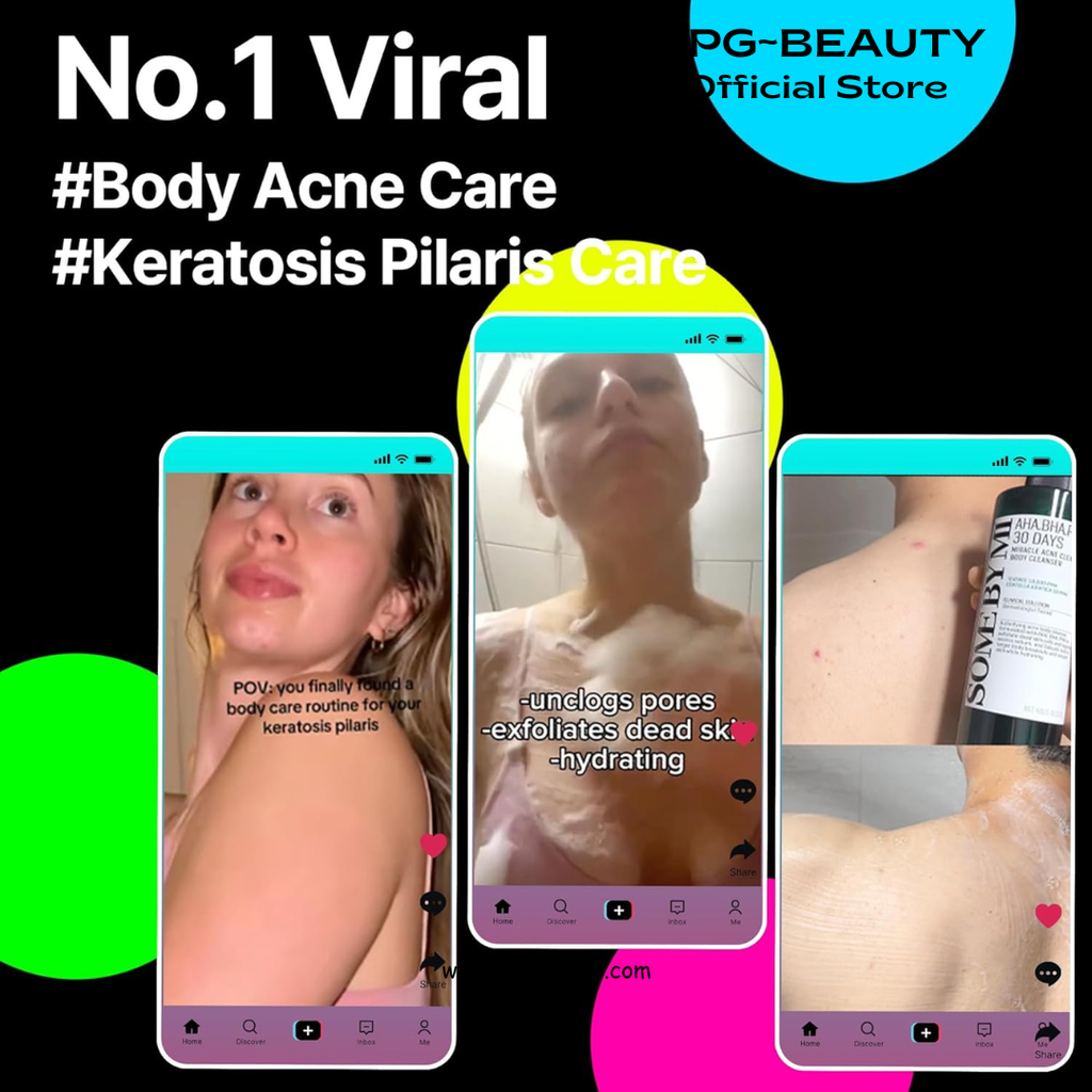 SOME BY MI AHA BHA PHA 30 Days Miracle Acne Clear Body Cleanser 13.5oz – Salicylic Acid & Tea Tree Acne Body Wash – Deep Cleansing, Sulfate & Paraben Free Korean Skin care Some By MI