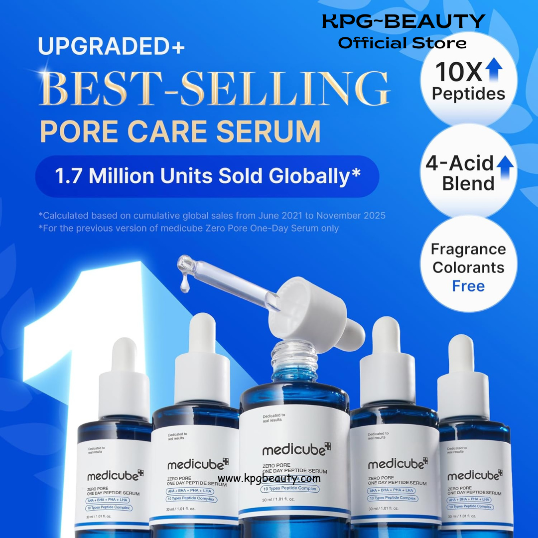 medicube Zero Pore One Day 10 Peptide Serum | Pore Refining & Oil Balancing Serum | AHA, BHA, PHA, LHA + Copper Peptide, GHK-Cu | Daily Pore-Focused Care for Firmness | Korean Skincare, 1.01 fl oz Medicube