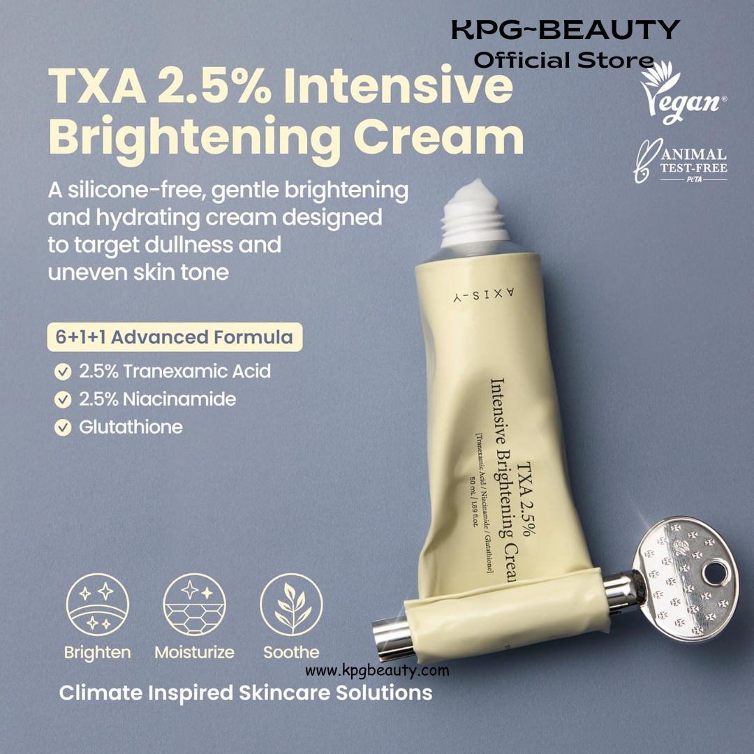 AXIS-Y TXA 2.5% Intensive Brightening Cream – Tranexamic Acid Moisturizer with Niacinamide & Glutathione for Dark Spots & Uneven Skin Tone (1.69 fl. oz.) AXIS-Y