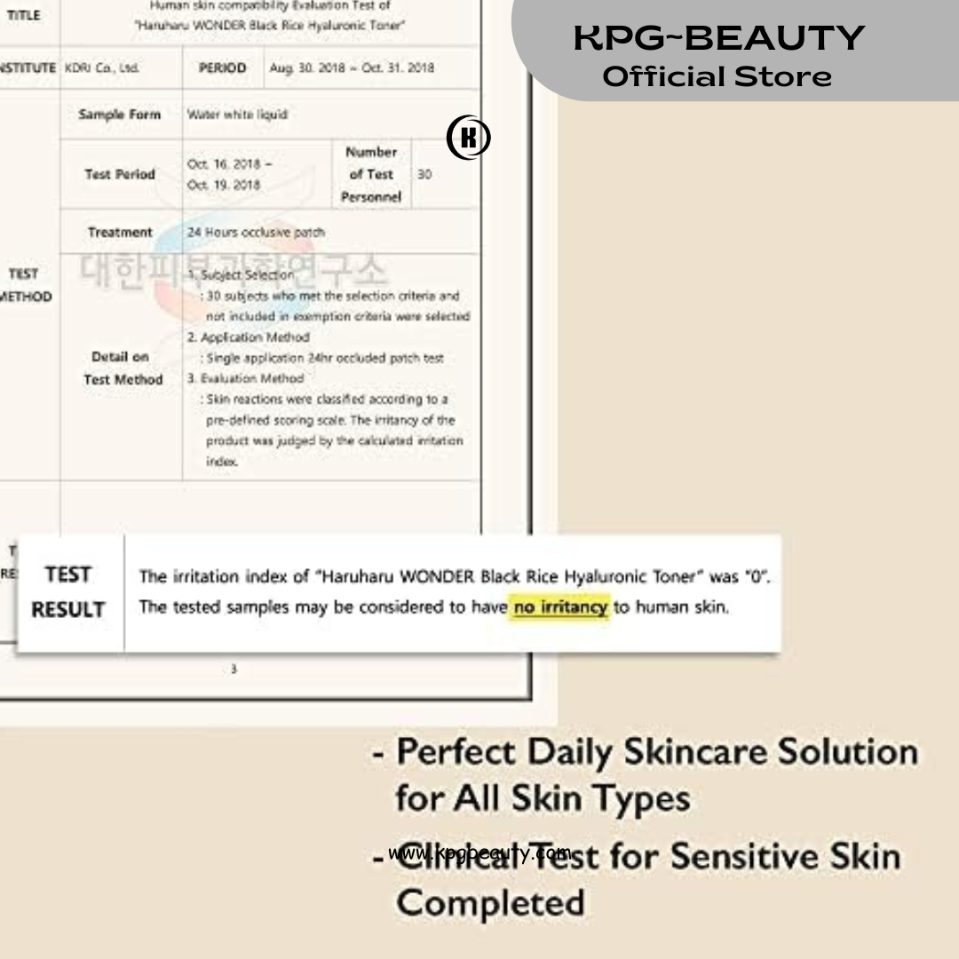 haruharu Wonder, Black Rice Hyaluronic Toner, 150 ml  Deep Hydration, Glass Skin, Korean Skincare, Vegan, Cruelty-Free