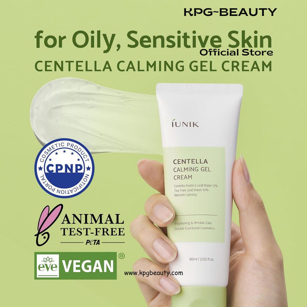 iUNIK Centella Edition Skincare Set (Cream 2.02 fl.oz. & Mini Serum 0.51 fl.oz.) - Centella Asiatica and Tea Tree Leaf Waters to Soothe, Calm, Moisturize, and Protect the Skin IUNIK
