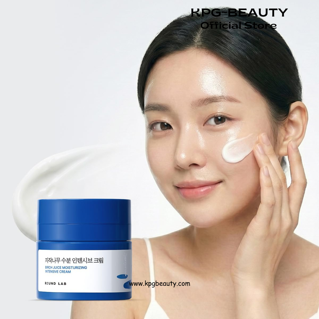 ROUND LAB Birch Juice Moisturizing Intensive Cream 1.69 Fl Oz, Deep Hydration Face Cream with Birch Sap and Hyaluronic Acid, Moisture Barrier Care, Rich but Non-Greasy Texture, Korean Skincare Round Lab