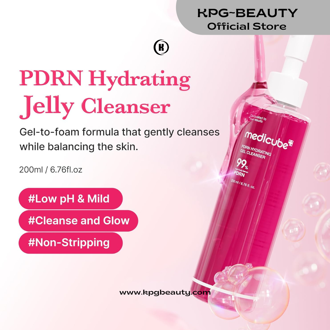 medicube PDRN Jelly to Foam Cleanser | Low pH Hydrating Daily Face Wash for All Skin Types | With PDRN, Collagen & LHA | Gentle Pore Care & Radiant, Balanced-Looking Skin | Korean Skincare | 200ml