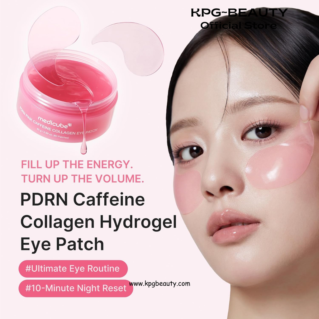 medicube PDRN Caffeine Collagen Eye Patch | Gel Eye Patches for the appearance of Dark Circles, Undereye Bags | Firming, Age-Defying Care with Retinol, Collagen | Korean Skincare | 30 Pairs Medicube