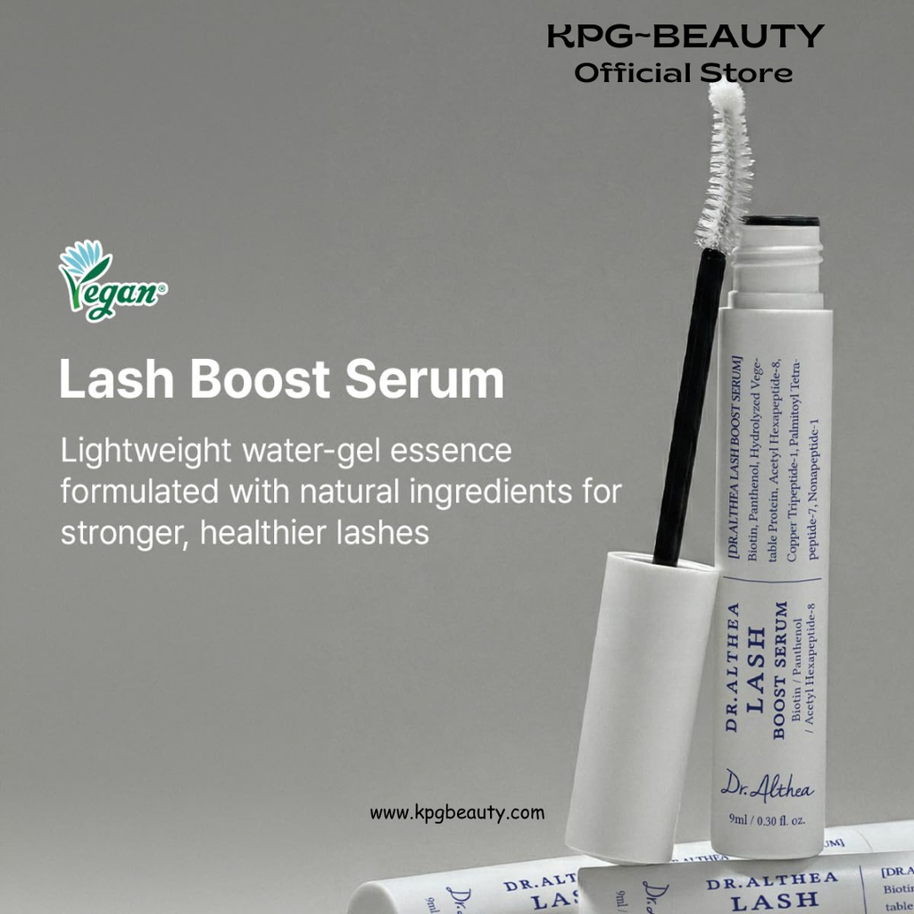 Dr.Althea Lash Boost Serum | Lash Essence for Stronger & Glossy-looking Lashes | Lash Primer with Biotin & Panthenol & 12-Peptide Complex | Vegan Korean Skincare, 9ml Dr Althea