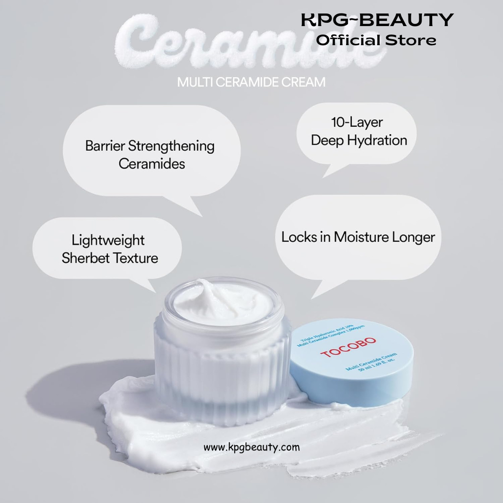 TOCOBO Korean Skincare Multi Ceramide Cream 1.7 Fl oz / 50ml Tocobo