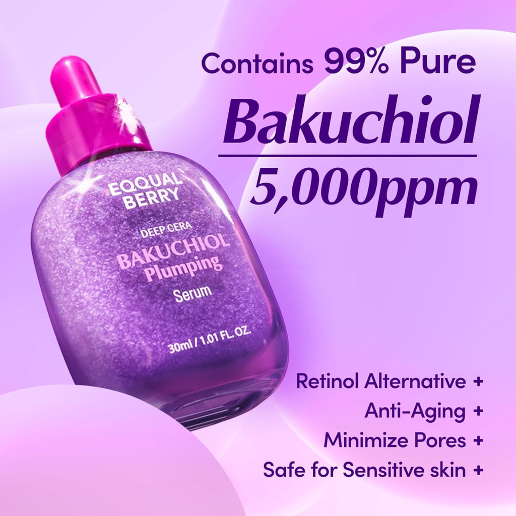 EQQUALBERRY Bakuchiol Plumping Face Serum 30ml KPG BEAUTY KPGBEAUTY
