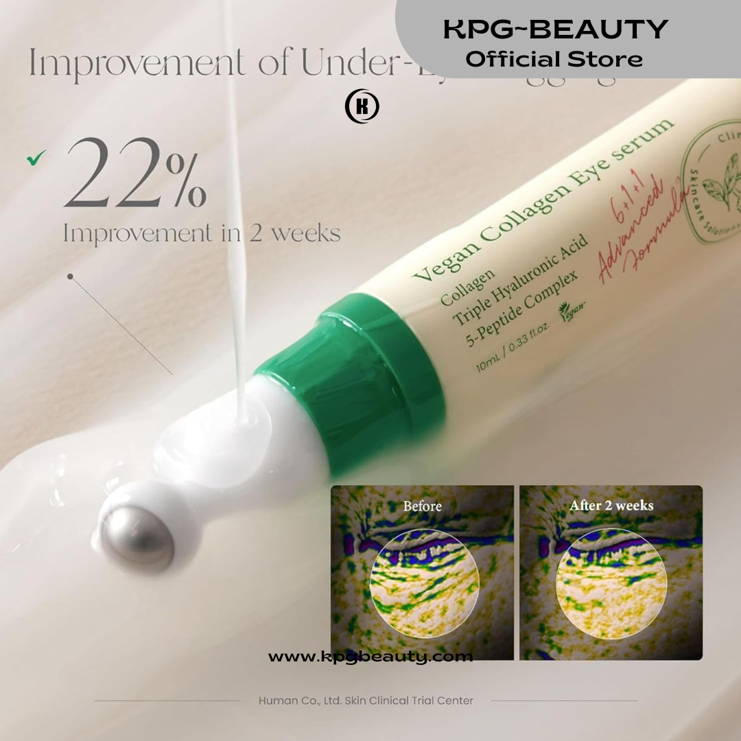 AXIS-Y Vegan Collagen Eye Serum - K Beauty Triple Hyaluronic Acid & Peptide Collagen Serum Improve Skin Elasticity, Reduce Fine Lines & Dark Circles - Vegan Korean Skin Care Eye Cream