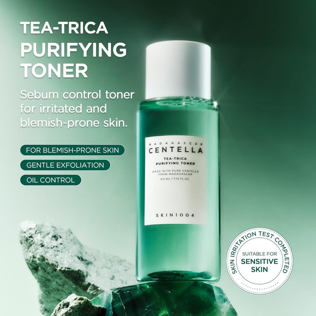 SKIN1004 Tea-Trica Purifying Toner, Korean Toner with Tea Tree & BHA, Centella Toner for Oil Balance & Hydration, Lightweight Astringent for Soothing & Refreshing, Korean Skin Care, 7.10 fl.oz / 210ml SKIN1004
