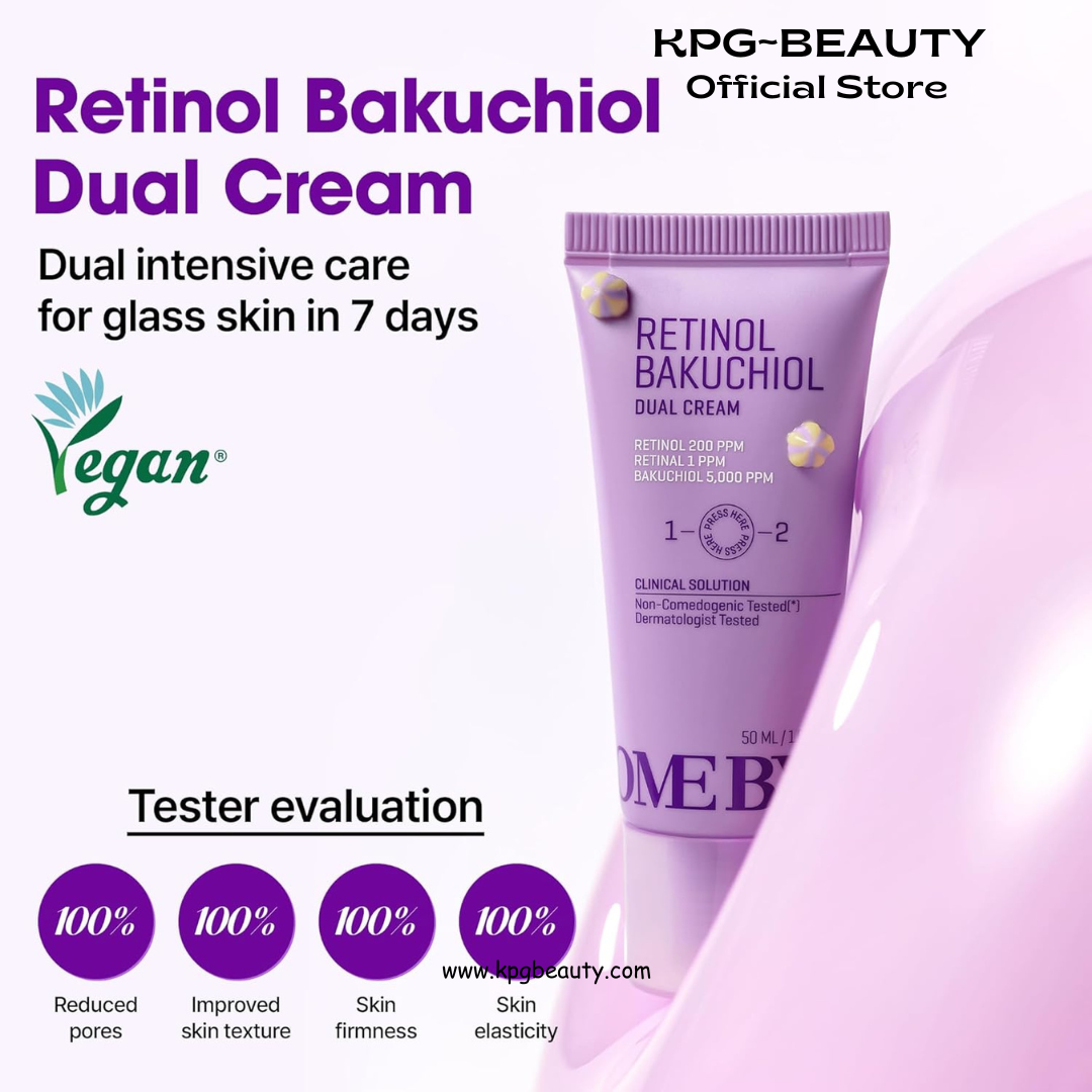 SOME BY MI Retinol Bakuchiol Dual Cream – 1.69oz, 50ml – Korean Collagen & Retinol Face Moisturizer for Glass Skin – Barrier & Soothing Care with Niacinamide, Panthenol & Vitamin E – Korean Skin Care Some By MI