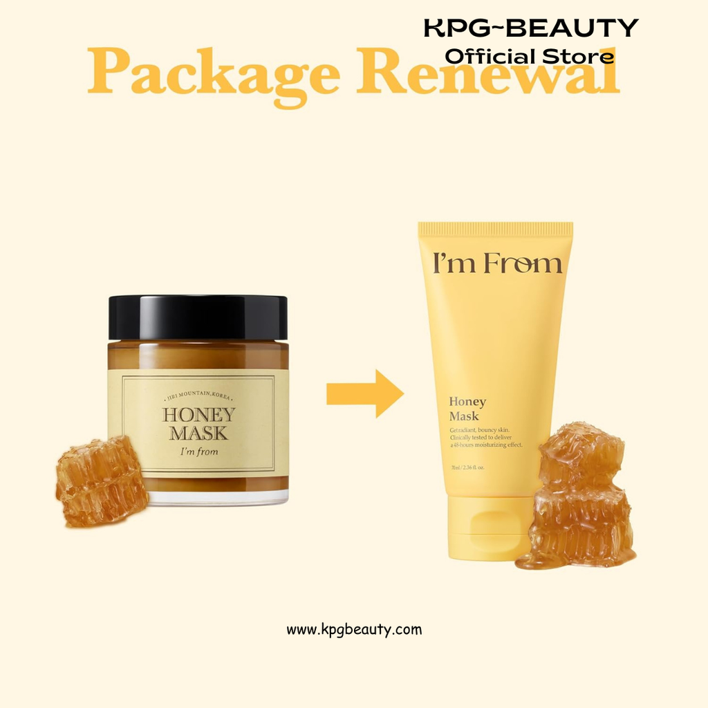 I'm from Honey Mask, Deep Nourishing Wash-Off Mask with Natural Honey, Glass & Dewy Glow, Long-Lasting Hydration, Korean Skin Care 70ml IAM FROM