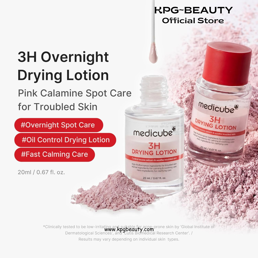 medicube 3H Overnight Drying Lotion | Targeted Spot Care for Troubled & Oily-Prone Skin | Calming & Soothing Care with Calamine, Centella & Tea Tree | Korean Skincare 20ml, 0.67 fl. oz. Medicube