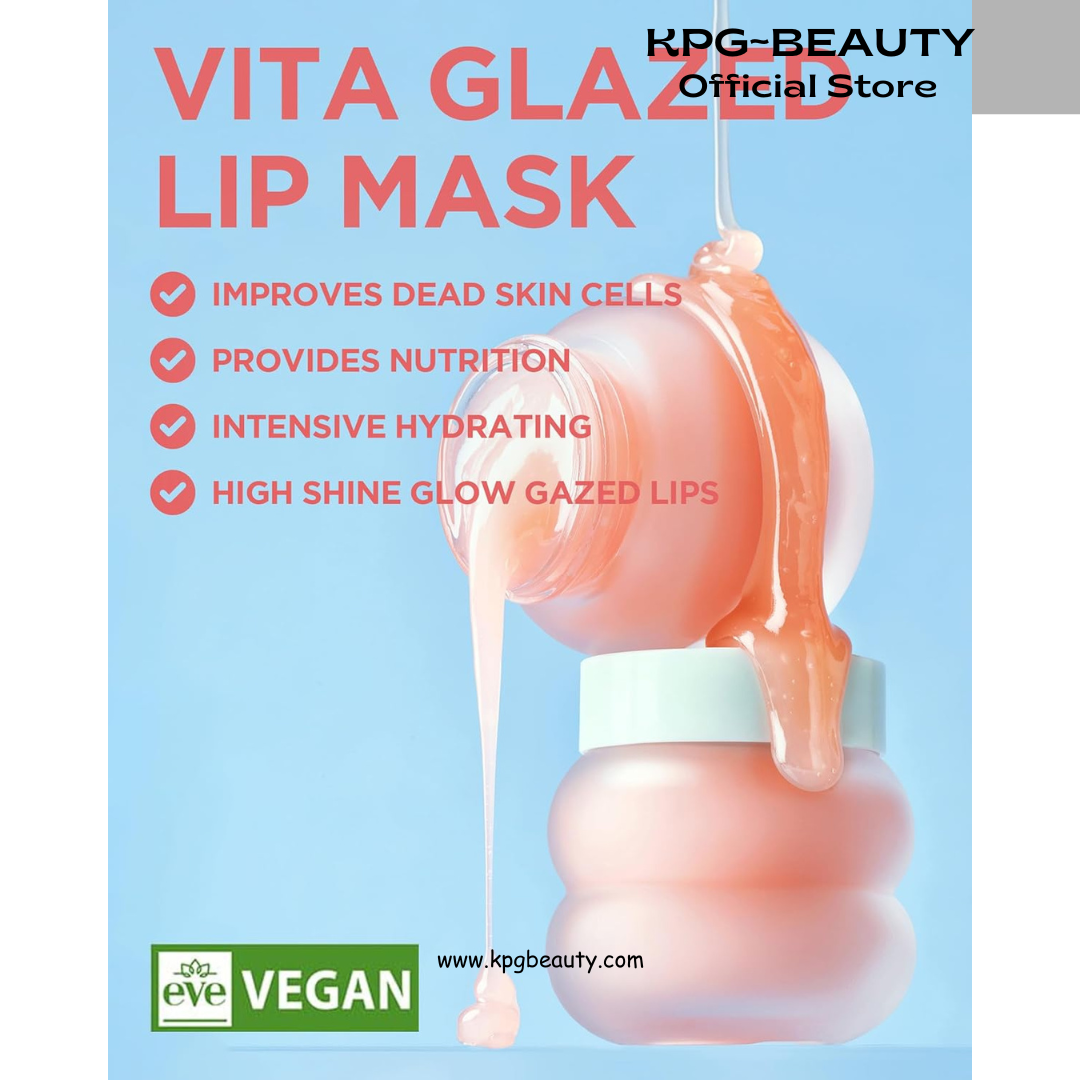 TOCOBO Vita Glazed Lip Mask – Vegan Overnight Lip Sleeping Mask for Dry, Chapped Lips | PHA (Lactobionic Acid) Gentle Exfoliation | Non-Sticky Glazed Balm, Korean Skincare, 0.68 oz Tocobo