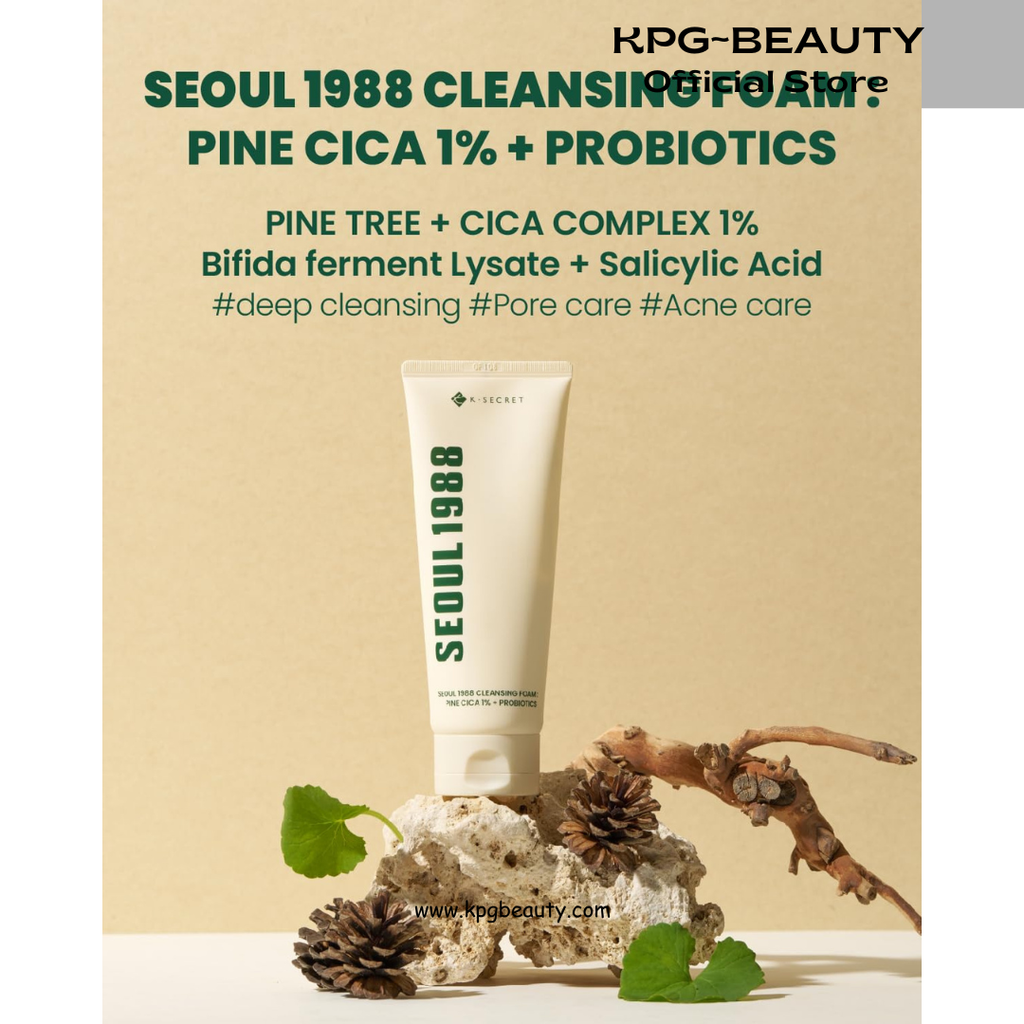K-SECRET SEOUL 1988 Cica Cleansing Foam – Deep Pore Cleansing & Soothing Care | Daily Facial Cleanser for Sensitive Skin | Korean Skincare, 150ml KSecret