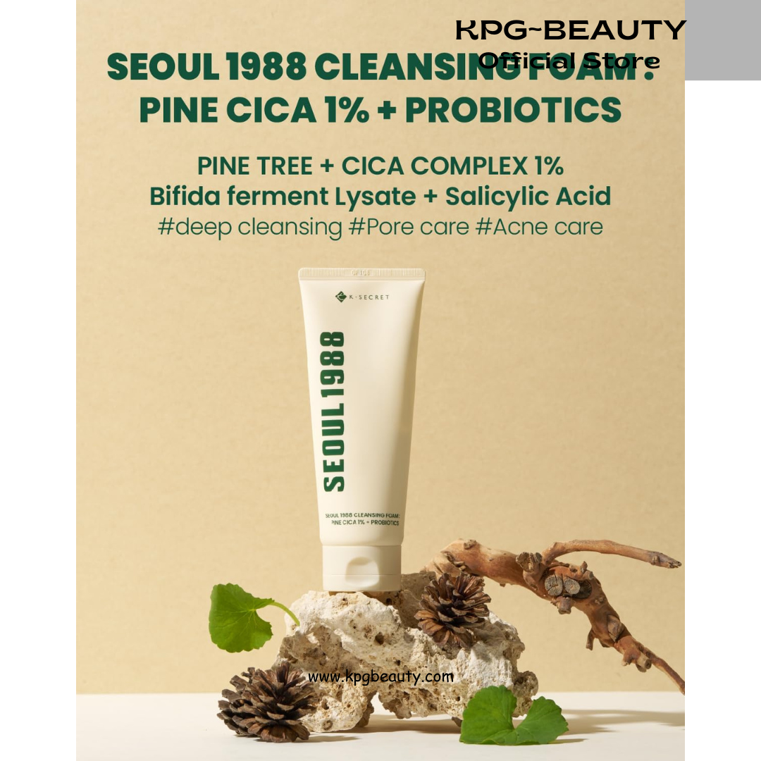 K-SECRET SEOUL 1988 Cica Cleansing Foam – Deep Pore Cleansing & Soothing Care | Daily Facial Cleanser for Sensitive Skin | Korean Skincare, 150ml KSecret